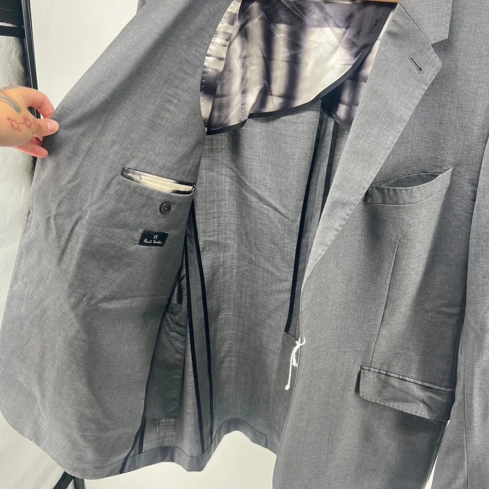 Paul Smith Men's Grey Wool Blazer Sport Coat Size 44R NWOT READ‎ 0799